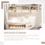Meuble-lavabo mural en bois d'hévéa massif 62,99 po avec miroir-731477037