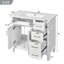 Meuble-lavabo moderne de 36 pouces avec lavabo en céramique et armoire à quatre tiroirs-665748795
