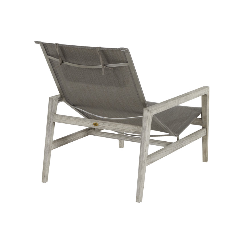 Coast Teak Patio Chair, Oyster Teak Frame/Gray Sling