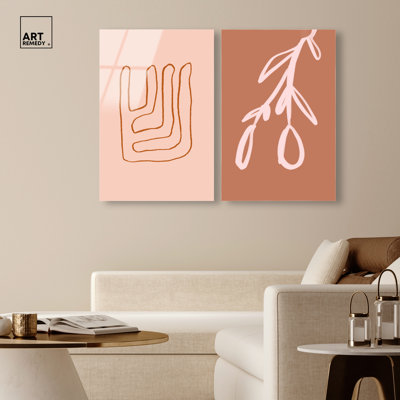 "Abstract Wall Art", ensemble de décorations murales imprimées en acrylique par Art Remedy, prêt à accrocher, 10 x 15