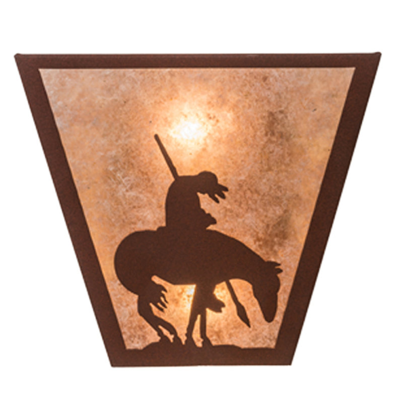 2 - Light Flush Mounted Sconce, Red Rust