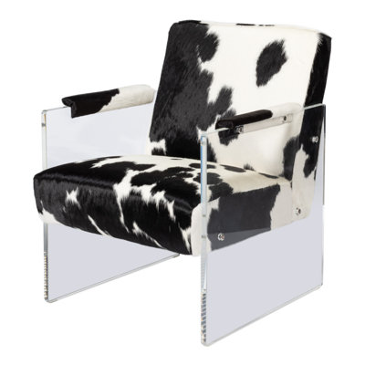 Fauteuil en cuir fleur 24 po Vernie