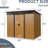 8 X 6 Ft Outdoor Metal Storage With Lockable Door (coffee). Spacious Interior. Waterproof. Suitable For Garden, Lawn And Patio Equipment 8ft 6ft Shed Construction. -. Foundation Stability.-118823150-118823146
