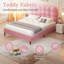 Tête de lit tapissier Aadi, lit plateforme avec support en lattes de bois robuste, conception à deux formes de lit-803692866-803692895