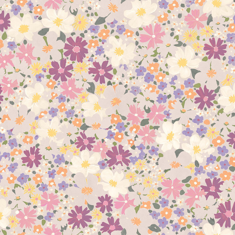Papier peint adhésif Wildflower Impressions Magenta, Rose