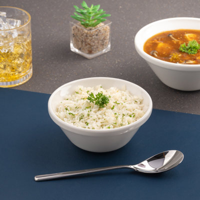 PRIME IVORY Premium Porcelain Prime Stackable Conical Bowl | Ivory | Microwave & Dishwasher Safe