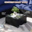 Ensemble de meubles de patio 6 pièces, avec coussins et table basse en verre, ensemble de canapé modulaire en osier de rotin Pe-571211265