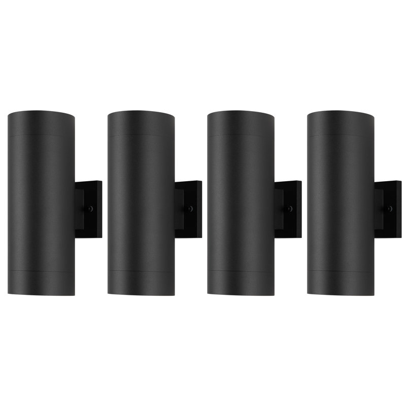 Lanterne murale d'extérieur à 2 ampoules Ramage noir mat H 13,78 po, H 13,78 po x l 5,12 po x P 7,09 po