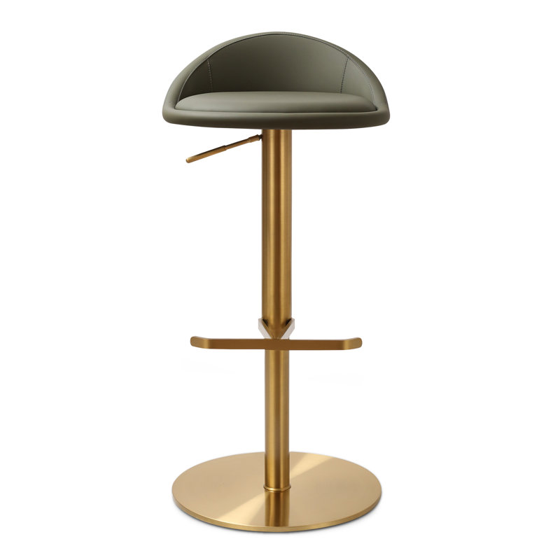 Tabouret de comptoir pivotant Vito, Vert Fiori