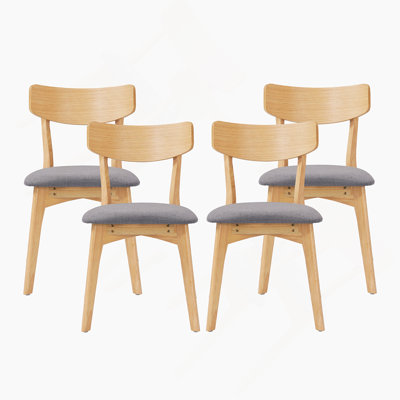 Ensemble de 4 chaises de salle à manger Mid-Century