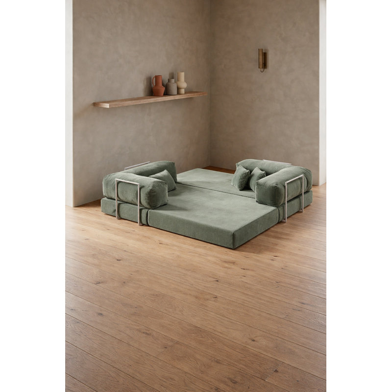 Grand canapé modulaire Green Velvet, Vert