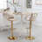 Julliette Swivel Upholstered Adjustable Height Counter Stool with Metal Frame-320167649