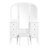 Antique Makeup Vanity Desk With Triple Mirror, 6-Drawer Dressing Table Set Including Stool, Full Length Mirror For Bedroom Dressing Room