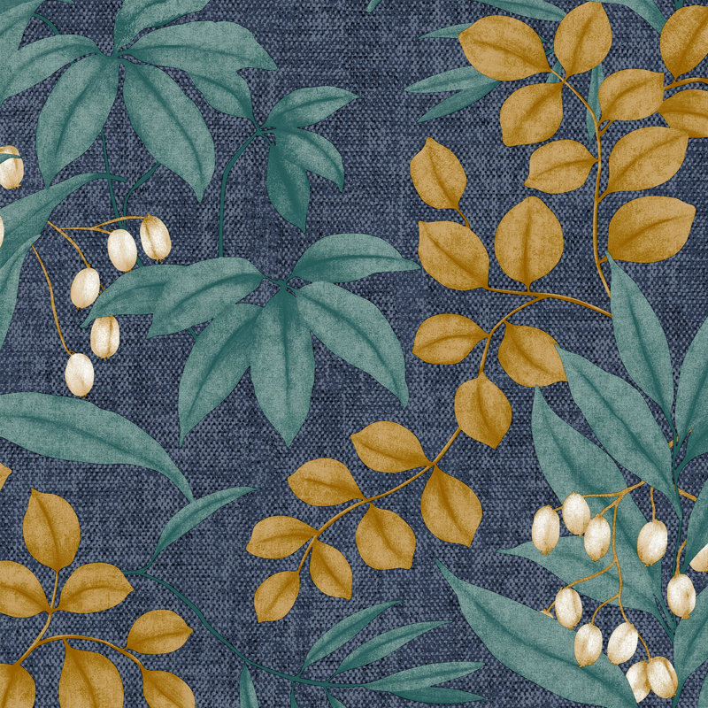 Superfresco Easy Spring 2024 Wallpaper Double Roll, Navy Blue/Ochre