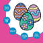 Magnets pour œufs de Pâques Ider Color Your propre œuf - 12 pièces