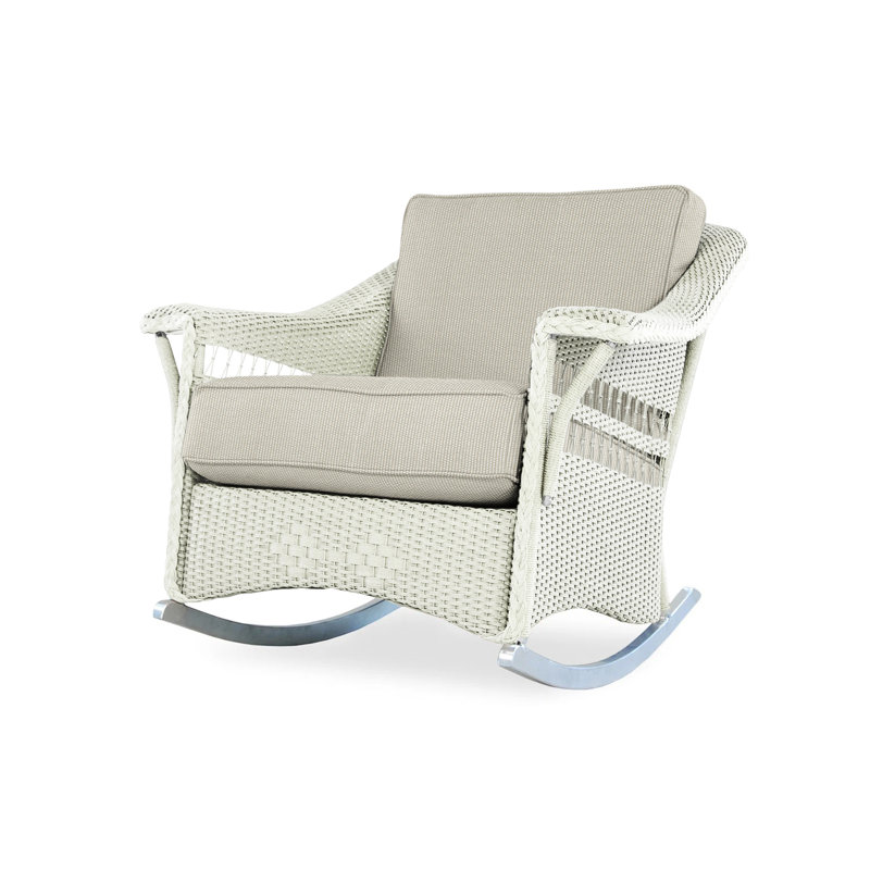 Nantucket Outdoor Rocker Chair, Sandberg Navy, Ivory