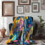 Joyful Abstract - Couverture sherpa de qualité supérieure 1 pièce-99458035