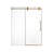 56"-60"W*72" H Frameless Single Sliding Shower Door – 5/16" (8Mm) Clear Tempered Glass, Bypass Design With Brushed Gold Finish-123210278
