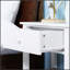 Table de bout moderne à 2 niveaux avec tiroir et tablette de rangement, parfaite pour l'organisation de la chambre à coucher et du salon-877259733