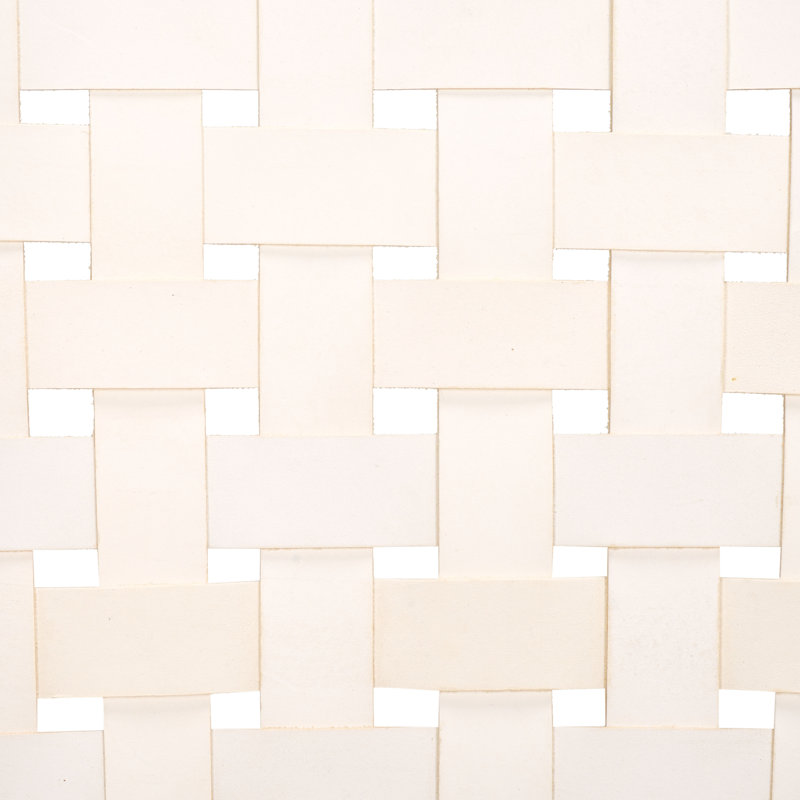 Fauteuil d'appoint Noreen, Cuir véritable blanc, Chêne