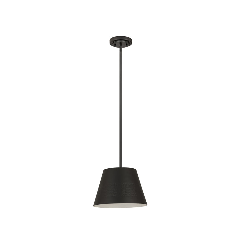 Lustre 1 lumière Aire, Noir mat, H 9,5 po x l 12 po x P 12 po