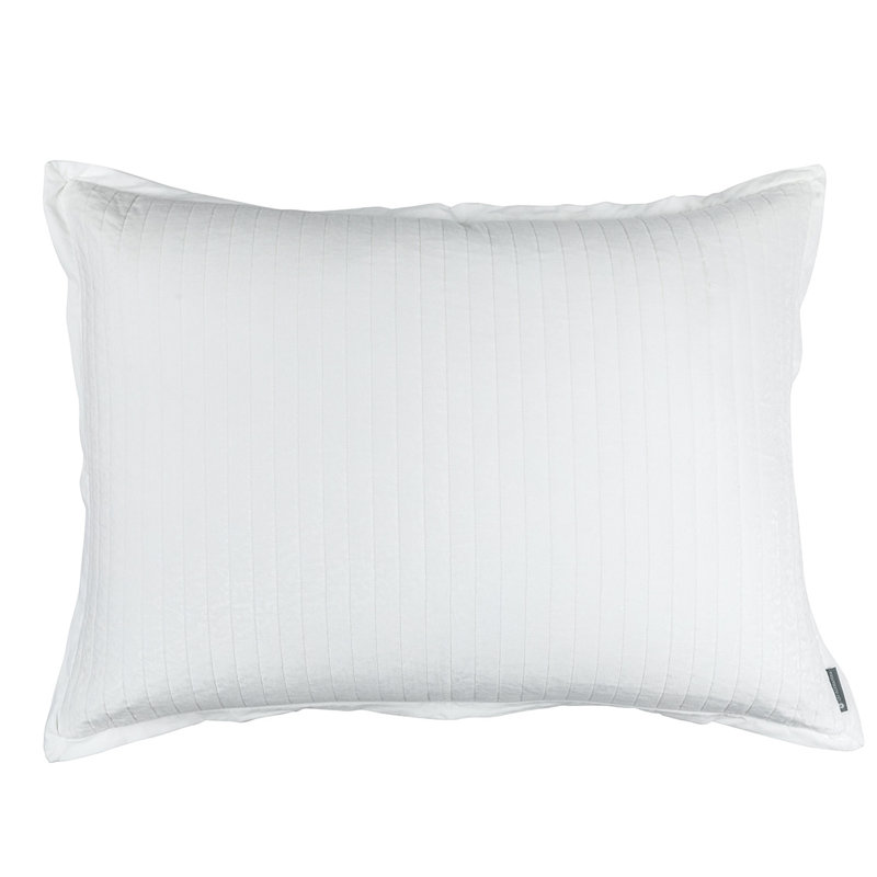 Aria Velvet Lumbar Pillow Cover & Insert, 27" x 36", White