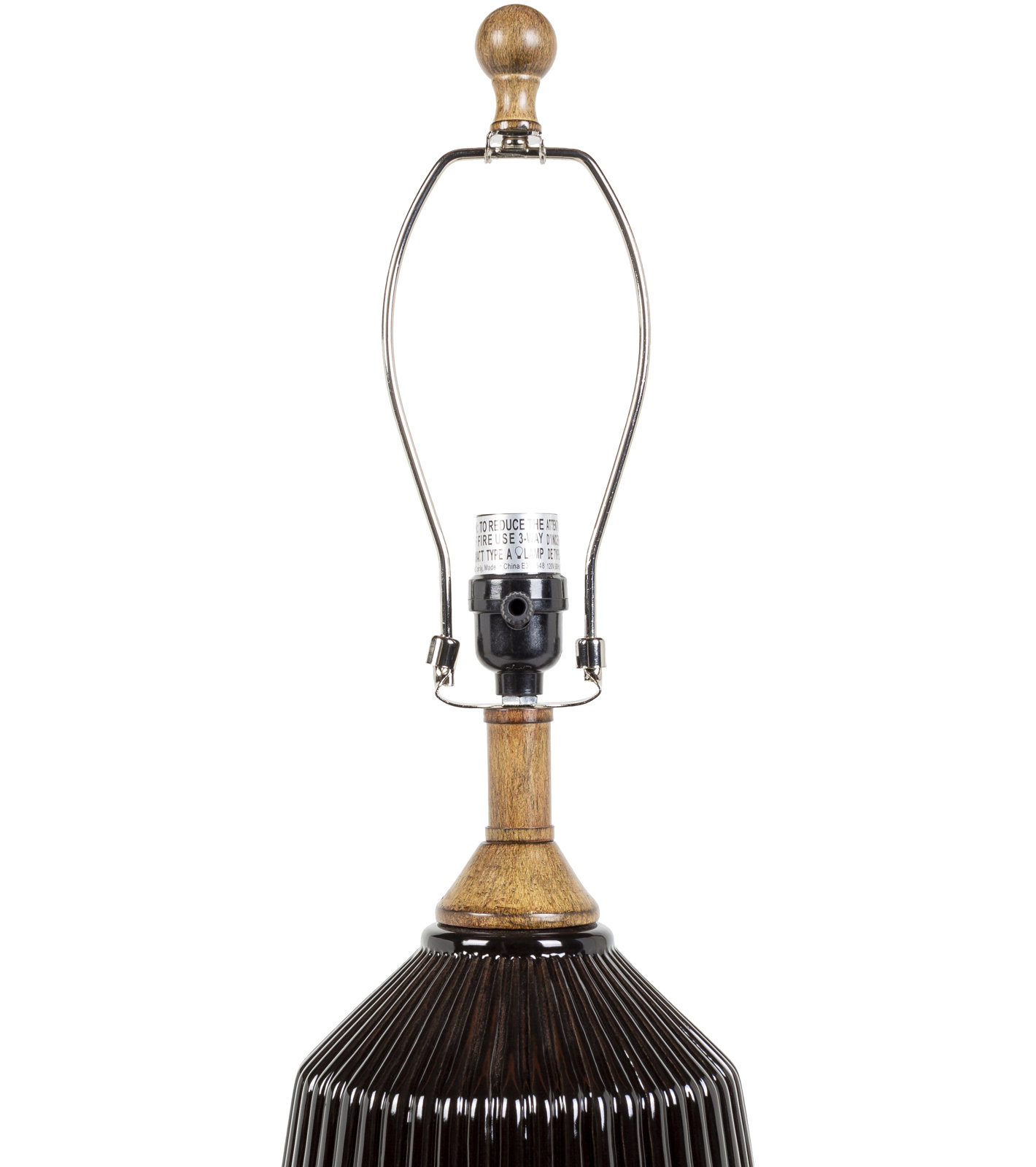 Teasley Ceramic Table Lamp, Black