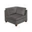 6 pièces modulaires en chenille grise - décoration de salon moderne avec coussin de confort et contreplaqué