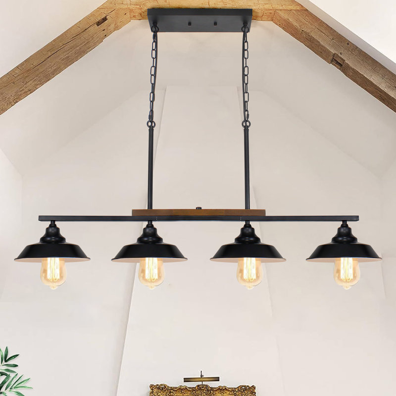 Syston 4 - Light Matte Black Kitchen Island Pendant