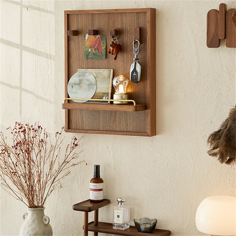 Tablette moderne moderne et multifonctionnelle en toile et en bois massif, H 23,62 po x l 13,77 po x P 2 po