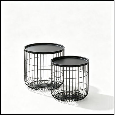 Tables basses rondes avec plateau amovible