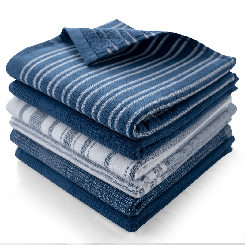 Ensemble de 6 serviettes de cuisine Lux Decor, Marine