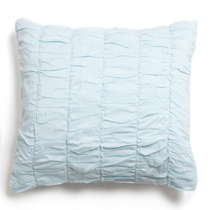 Coussin en coton Rassa, 18 po x 18 po, Turquoise