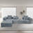 Convertible Modular Sectional Sofa Set Compression Sofa