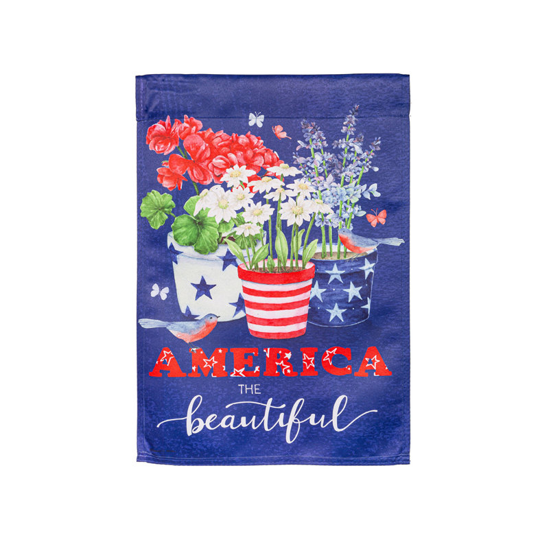 Drapeau de jardin America the Beautiful Suede