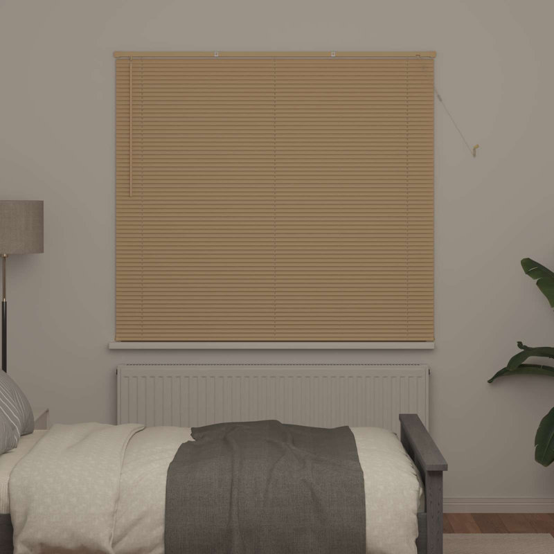 Horizontal/Venetian blind, Light Brown, 140cm W x 150cm L