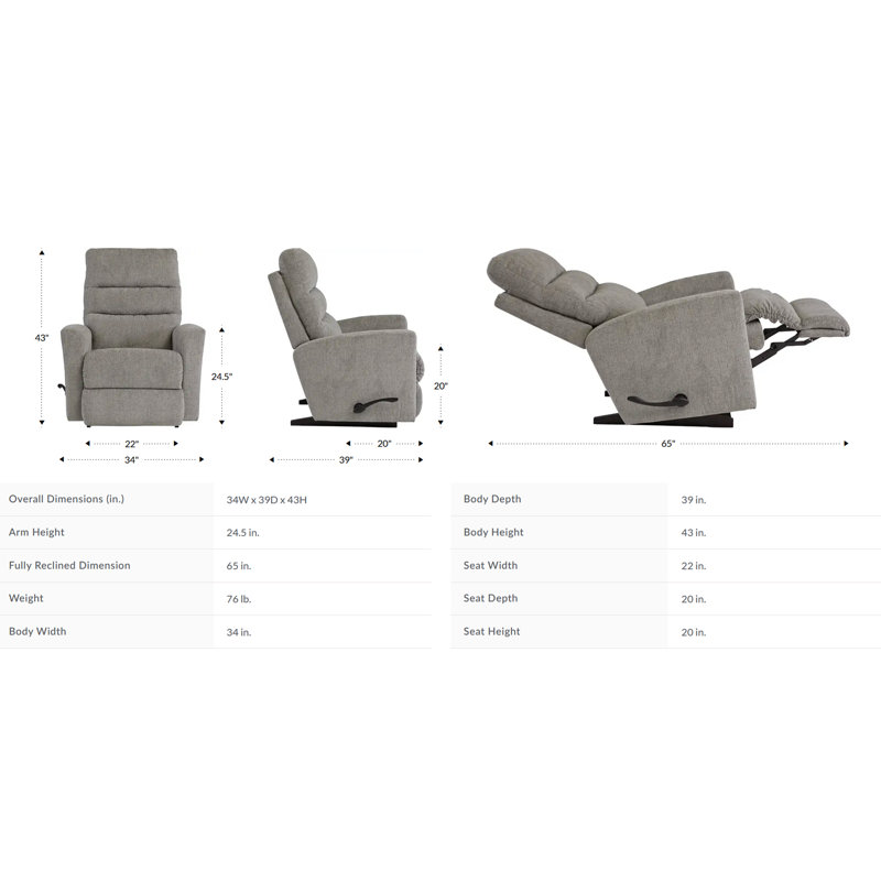 Fauteuil inclinable berçant en cuir Lennon, Cuir synthétique glace