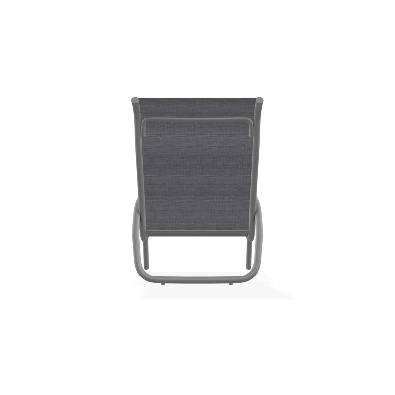 Chaise longue de jardin empilable en aluminium Gardenella, Étain Augustine, Graphite