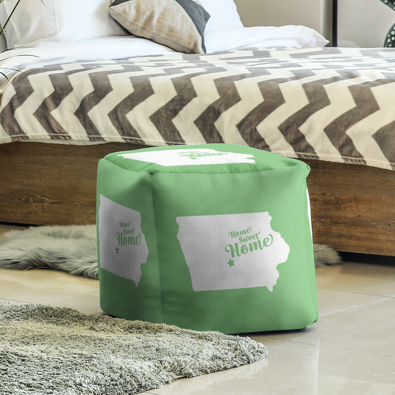 Repose-pieds cubique du moines home, Vert