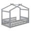 Charmant cadre de lit simple en bois de style rustique-2103684919