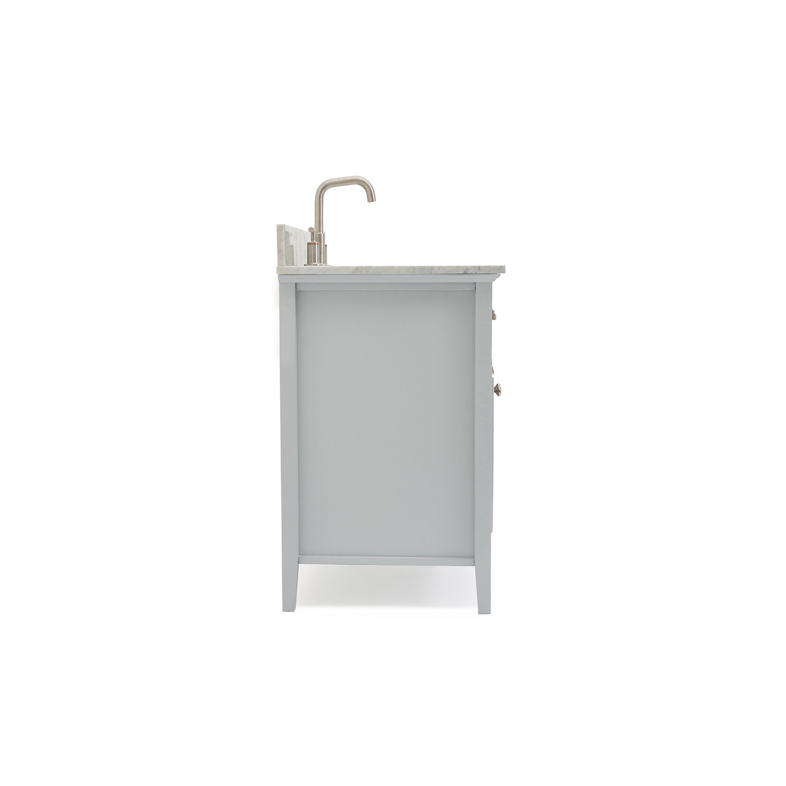 37'' Single Bathroom Vanity, Gray, Left