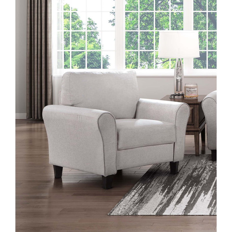 Mobilier de salon moderne avec coussins attachés en tissu texturé de couleur sable transitionnelle moderne, Sable du désert