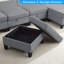 Canapé modulaire en lin avec repose-pieds-1967657682