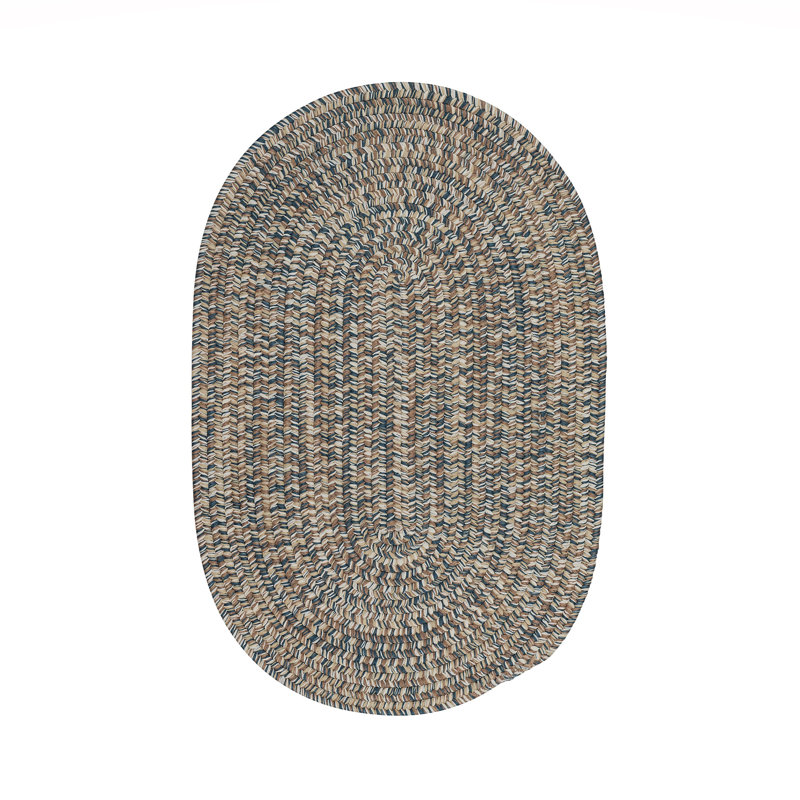 Tapis réversible intérieur / extérieur Freels - beige marine, Rond 9 pi
