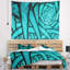 Tapisserie à tunnels sans toile abstraite turquoise-28498023