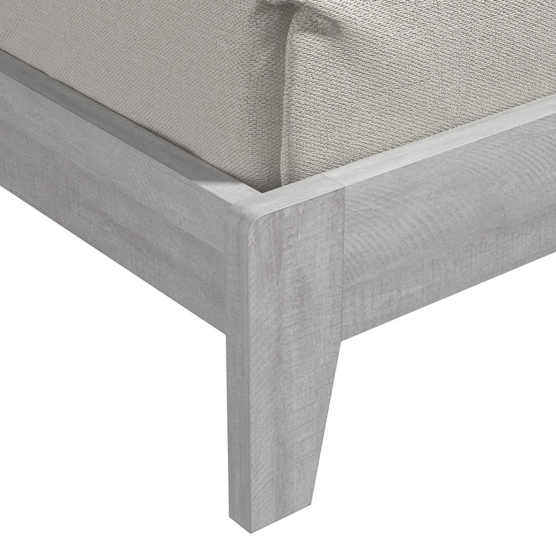 Walter Contemporary 66.1'' W Platform Queen Bed with Headboard, Gray, Queen