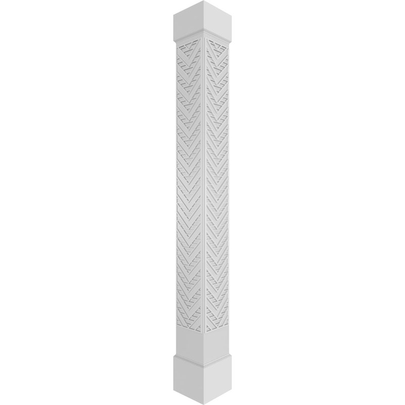 Gilcrest carré non effilé avec colonne standard Capital et standard, H 120 po x l 11,625 po x P 11,625 po