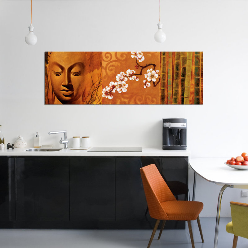 «Buddha Panel I», impression sur toile tendue, H 12 po x l 36 po x P 1,5 po, Toile tendue