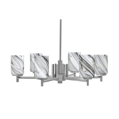 Fausley 6 Light Chandelier Shown With 4" Square