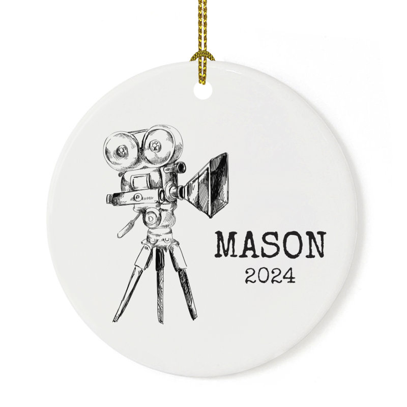 Ornement de Noël en céramique sur mesure 20x pour appareil photo, Oui